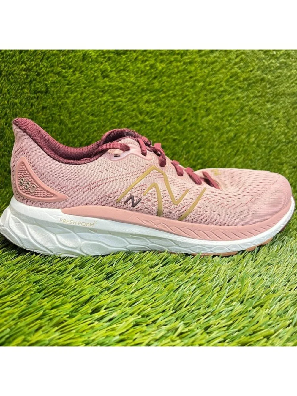 New Balance Fresh Foam X 860v13 Womens Size 9 Pink White Running Shoes Sneakers